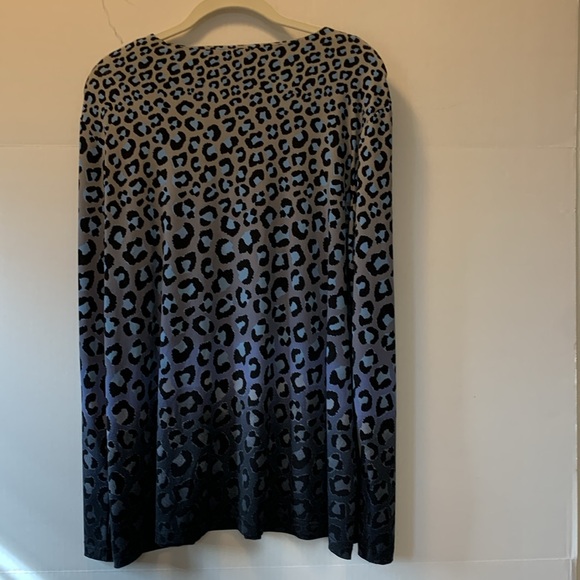 Bob Mackie Wearable Art Animal Print Blouse Size L - Picture 5 of 7